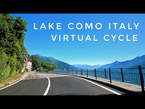 Indoor Cycling Videos With Music | Virtual Bike Ride | Around Lake Como Italy