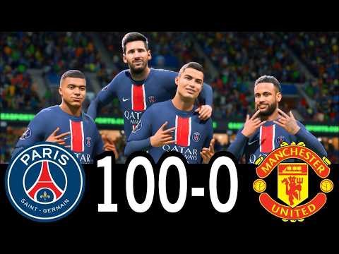 FC 24 -MESSI RONALDO NEYMAR & MBAPPE | ALL STARS |  AL NASSR 100-0 MANCHESTER UNITED