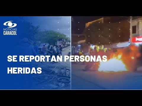 Difícil situación de orden público en Montelíbano, Córdoba, por cuenta de bloqueos