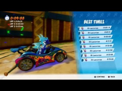 CTR:NF - Papu's Pyramid Relic Race - -0.12 [FWR] / World first negative time (glitchless)