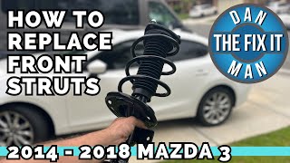 2014 - 2018 Mazda 3 Front Strut Replacement - Mazda3 Shocks -  Quick Struts with Springs (Loaded)