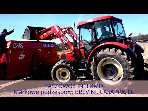 Poziomy wóz paszowy INTERMIX  - praca w gospodarstwie na Podlasiu