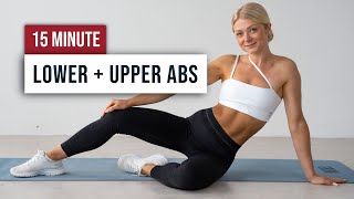 15 MIN ABS BURNER Workout - Lower and Upper Abs, No Equipment Core, Home Workout