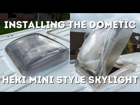 Installing the Dometic Heki Mini Style skylight in the van | Offgrid Van Conversion | Nissan NV400