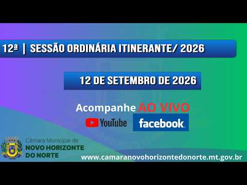 12ª Sessão Ordinária Itinerante / 2026