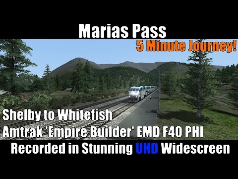 Marias Pass FULL! Shelby to Whitefish [Amtrak Empire Builder] EMD F59PHI (5 Minute Journey!)