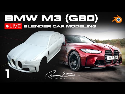 Blender Car Modeling - Part 1 - BMW M3 Competition xDrive (G80)
