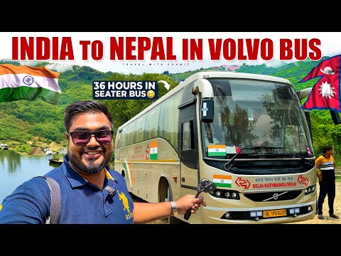 DELHI to KATHMANDU in VOLVO Bus | INTERNATIONAL Bus Journey 🇮🇳🇳🇵| India Nepal Bus Service