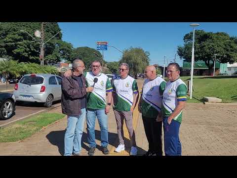 Com a Diretoria confraternização Amigos de Perobal-Pr na Praça Curitiba. 04 07 2026.