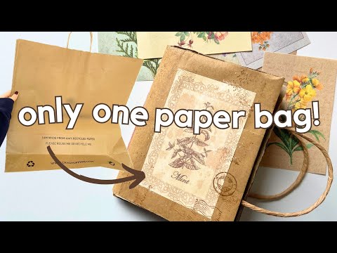 How to make a junk journal from ONE paper bag! ✨ Step-by-step tutorial for beginners