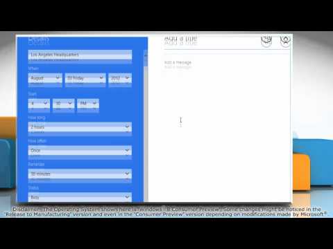 How to send an event invitation in the Calendar app in Windows® 8