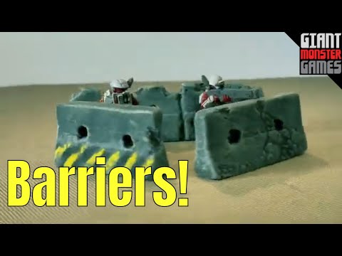 Concrete Barriers for War Games - Game Terrain for Kill team, Marvel Crisis Protocol and Infinity