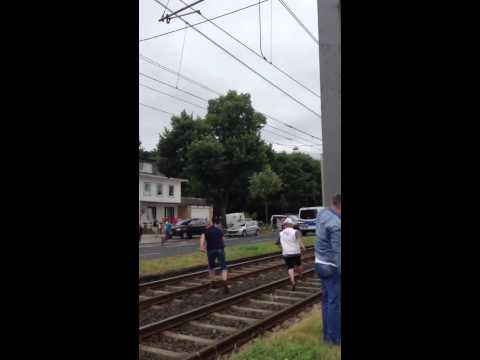 1  FC Köln gegen Fortuna Düsseldorf Kölner Fans werfen Gullydeckel am 28 07 2013