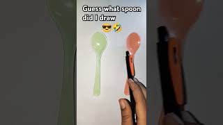 Guess what spoon did I draw??// Don&#39;t miss end🤣🤣 #trending #art #shorts