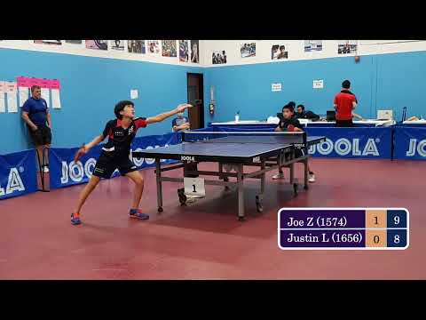 Justin Liu (1656) vs Joe Zhang (1574)  - JOOLA Summer Open at ICC on 5-14-2022