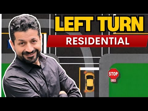 How to make a left turn?  (Residential area)