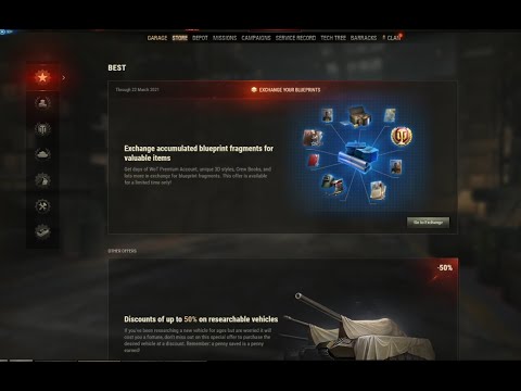 Tausch der Fragmente gegen Spielgegenstände -  WOT - World of Tanks