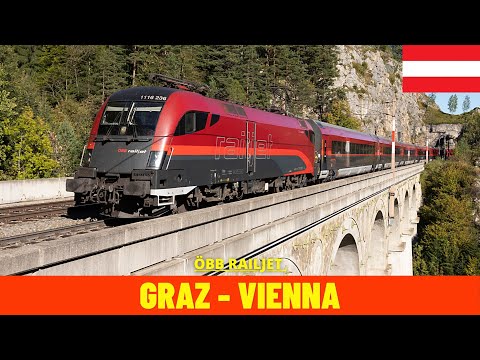 Führerstandsmitfahrt Graz - Wien (über Pottendorfer Linie, Österreich) Sicht des Lokführers 4K