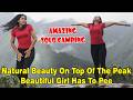 Natural Beauty On Top Of The Peak Beautiful Girl Has To Pee
