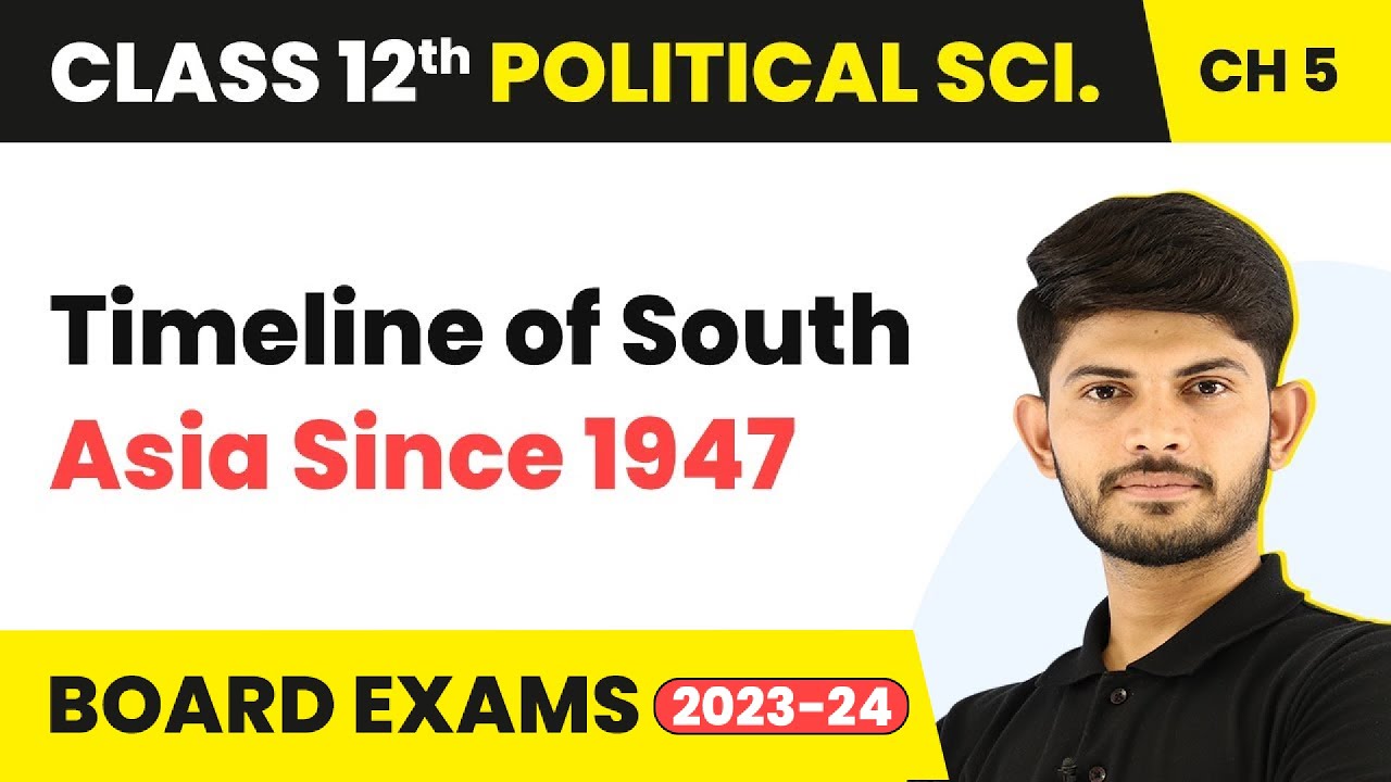 Timeline of South Asia Since 1947 - Contemporary South Asia | Class 12 Political Science Chapter 3
