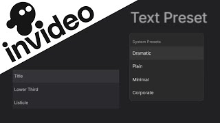 InVideo AI: All Text Element Presets! [Dramatic, Plain, Minimal & Corporate]