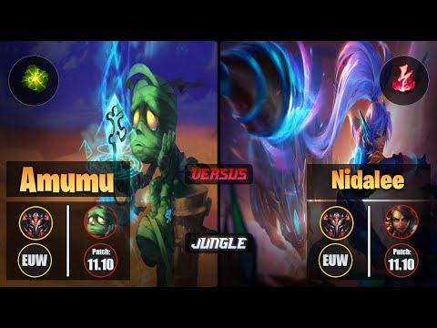GrandMaster AMUMU [Aftershock] (Jungle) VS  NIDALEE - Grandmaster EUW Patch 11.10