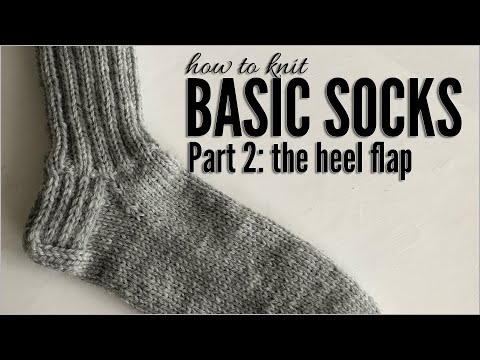 Basic Sock Knitting Tutorial: Enforced heel flap part 2 | Any yarn & any size | No pattern needed!