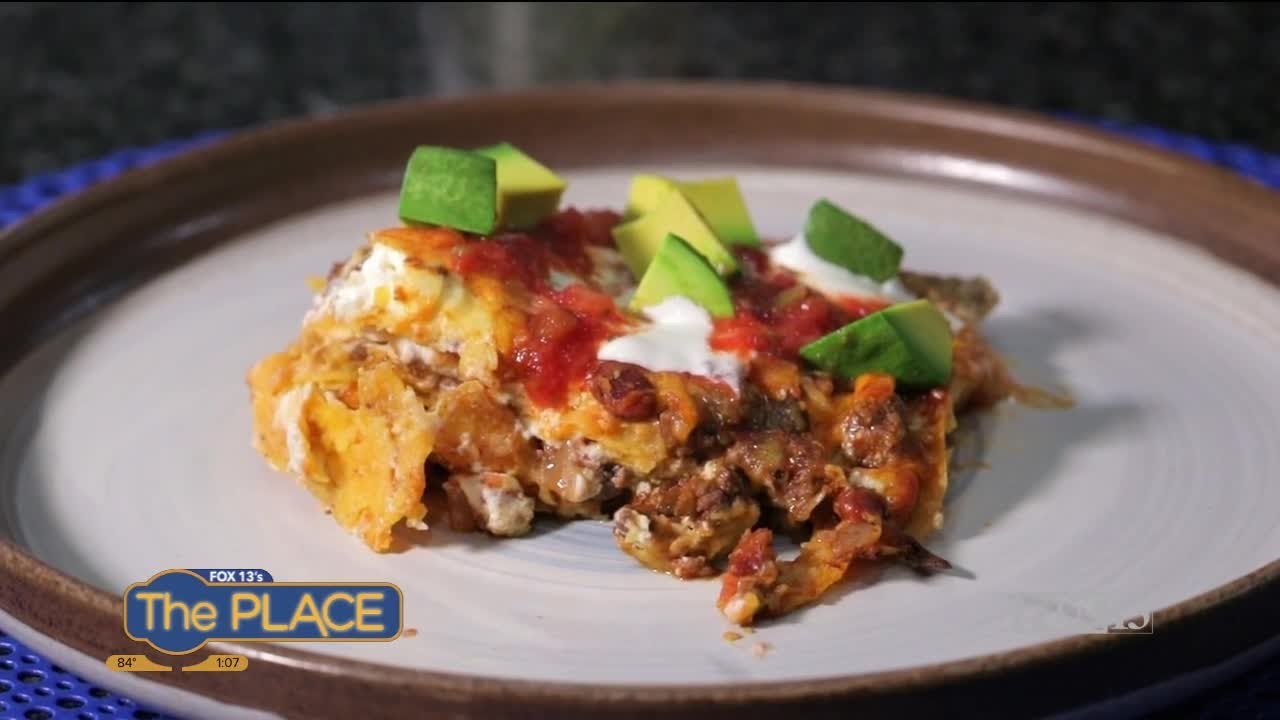 Bean and Beef Enchilada Casserole