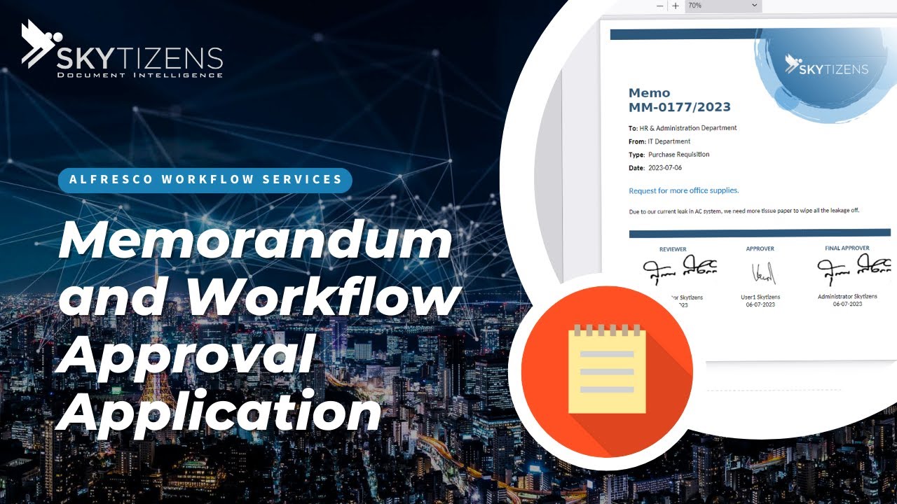 Memorandum Form and Workflow Application