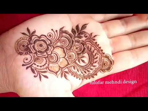 New Mehndi Design|| Simple Plam Mehndi Design|| nilofar mehndi design 🥀