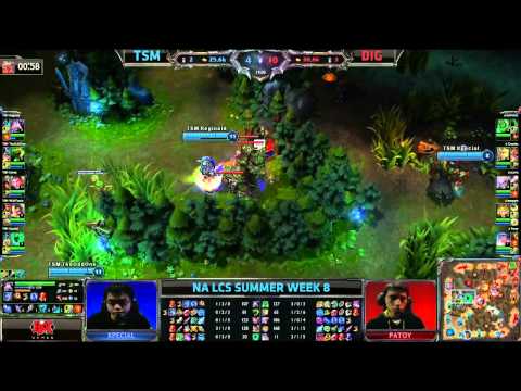 Team Solomid (TSM) vs Dignitas (DIG) || NA LCS Summer split 2013 W8D2 || Full Game HD