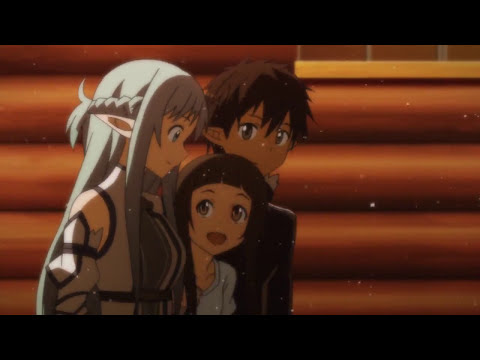 [HD/ENGSUB] Kirito, Asuna & Yui re-bought their house together | Sword Art Online S2