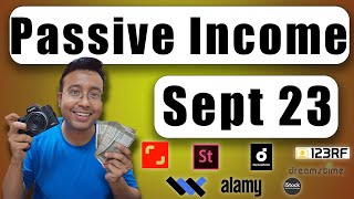 September 2023 Passive Income from all stock photography agencies.