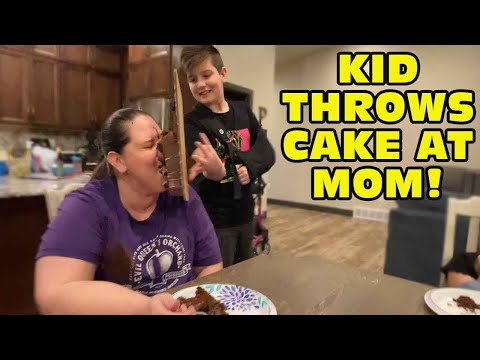 Kid Throws Birthday Cake At Mom During Birthday Temper Tantrum! [Original]