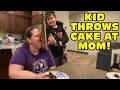 Kid Temper Tantrum Throws Birthday Cake At Mom During Birthday Temper Tantrum Original