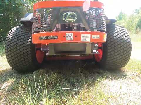 (SATISFYING) Kubota Z422 zero turn mowing extremely tall grass!!!