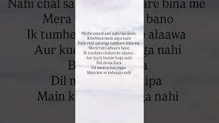 Download lagu Mujhe neend aati nahi hai akele 🤍 | Bol do na Zara | #lyrics #shorts #song| naslalyrics| mp3