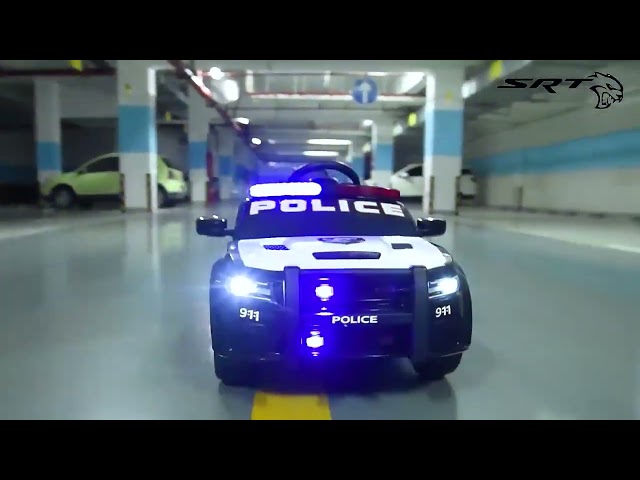 سيارات اطفال كهربائية شرطة دودج الجديدة بإضاءات الدورية واصواتها الجميلة JC666