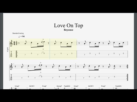 Love On Top Rockschool Grade 5 Guitar