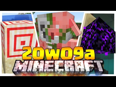 NUOVA OSSIDIANA, TARGET BLOCK & ZOMBIE PIGLIN - Minecraft ITA SNAPSHOT 20w09a