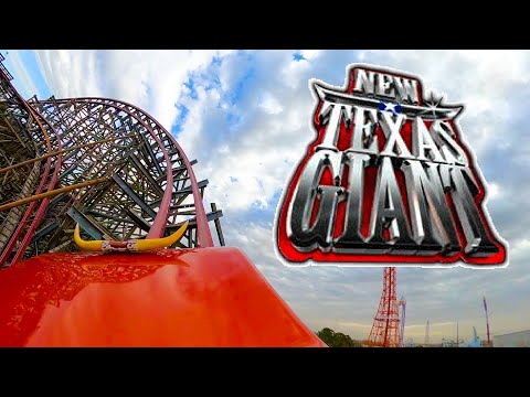On-ride point of view of New Texas Giant