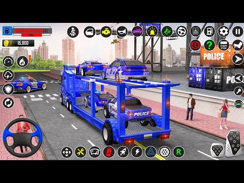 Us Police Car Transporter Game - Police Car Cargo Transport Game 3D - Android Gameplay