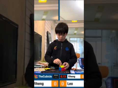 yiheng wang vs leo borromeo cube world record #mashup