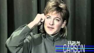 Ellen Degeneres Funny 1st Appearance Doing Stand Up Comedy on Johnny Carson's Tonight Show