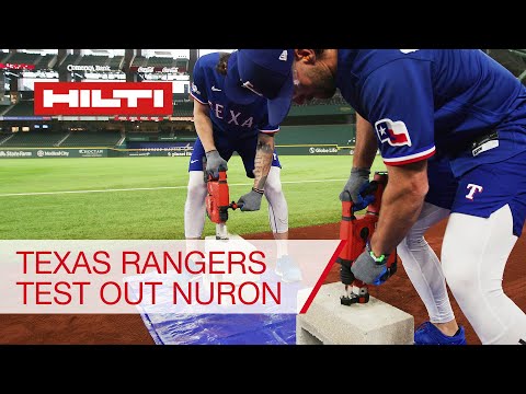 Hilti teams up with Texas Rangers to put Nuron 22 Volt cordless power tools to the test!
