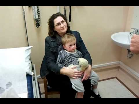 Poor wee Daniel's cheek injury