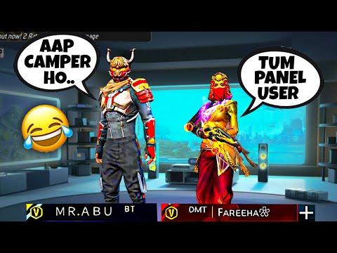 Trolling DMT FAREEHA🤣 with AJ FF, Top Global Lobby FIght