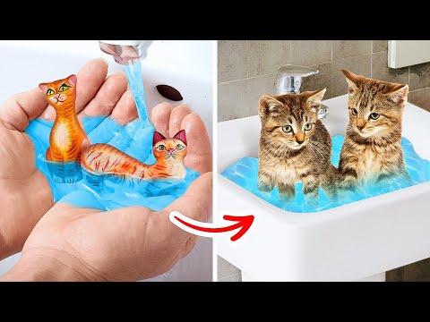 Baue ein GEHEIMES KATZENHAUS! Tolles ZIMMER-MAKEOVER unter dem Bett von La La Emoji