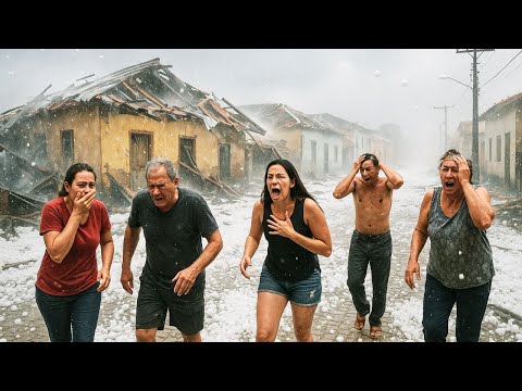 CAOS em LUZ - MG! Tempestade de GRANIZO destrói casas e deixa famílias DESABRIGADAS!
