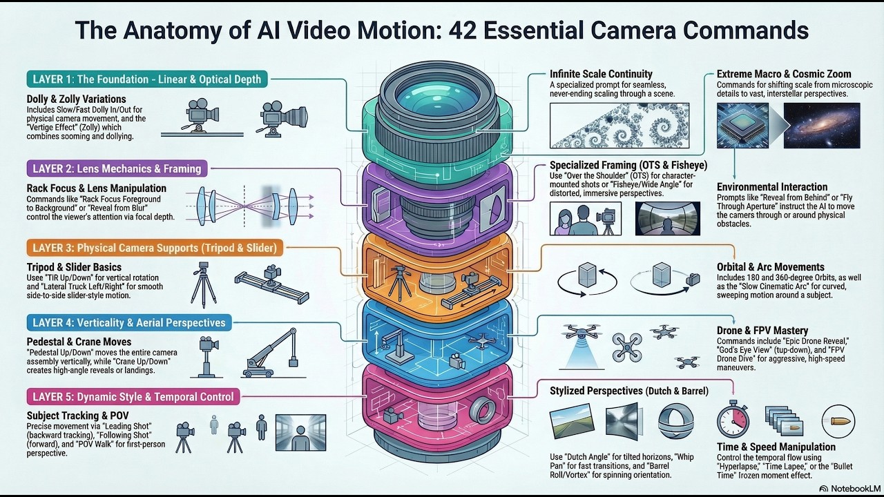 AI Video Mastery: 42 Camera Movement Prompts for Perfect Control (Visual Guide)